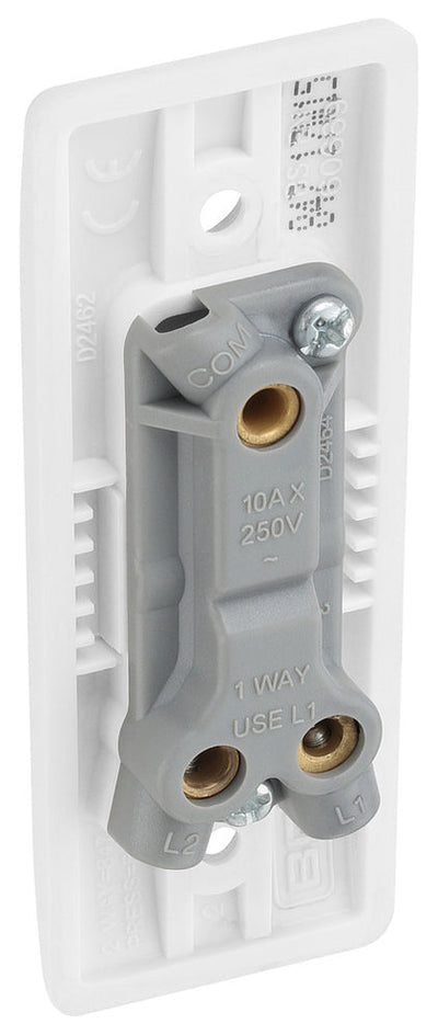 BG 847 Moulded Round Edge | White | 1 Gang 10A 2 Way Architrave Switch by British General (BG-847)