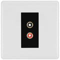 BG Nexus White Moulded Euro Module RCA x 2 Outlet NWMRCA2B