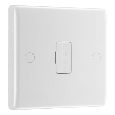 BG Nexus 13A Unswitched Spur + Cable Outlet White & 32mm Pattress Back Box
