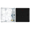 BG Nexus Matt Black 20A Double Pole Neon Switch NFB31 with 25mm Steel Back Box