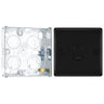 BG Nexus Matt Black 20A Double Pole Neon Switch NFB31 with 25mm Steel Back Box by British General (BG-NFB31+HGS02)