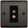 BG Nexus Black Nickel Euro Module RCA X 2 Outlet NBNRCA2B by British General (BG-NBNRCA2B)