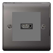 BG Nexus Black Nickel HDMI Socket Grey insert by British General (BG-EMHDMIG+NBNEMS2-1)