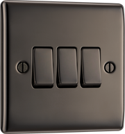 BG NBN43 Nexus Metal Black Nickel 3 Gang 10A 10AX 2 Way Plate Switch by British General (BG-NBN43-Shopify-SA_1)