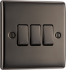 BG NBN43 Nexus Metal Black Nickel 3 Gang 10A 10AX 2 Way Plate Switch by British General (BG-NBN43-Shopify-SA_1)