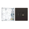 BG Screwless Black Nickel 13A Switched Spur FBN50 with 25mm Steel Back Box