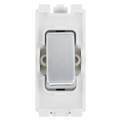 BG RRUPBS Brushed Steel 20 Amp Double Pole Appliance Grid Switch Labelled Unprin by British General (BG-RRUPBS+RBS30)