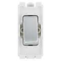 BG RRUPBS Brushed Steel 20 Amp Double Pole Appliance Grid Switch Labelled Unprin