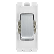 BG RRUPBS Brushed Steel 20 Amp Double Pole Appliance Grid Switch Labelled Unprin by British General (BG-RRUPBS+RBS30)
