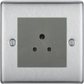 BG Nexus Metal Brushed Steel 5A Unswitched Socket NBS29MG