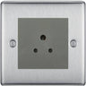 BG Nexus Metal Brushed Steel 5A Unswitched Socket NBS29MG by British General (BG-NBS29MG)