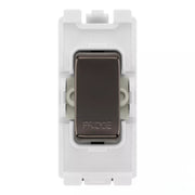 BG RRFDBN Black Nickel 20 Amp Double Pole Appliance Grid Switch Labelled Fridge