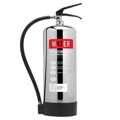 Stainless Steel 6ltr Water Fire Extinguisher - Contempo by CheckFire (CHK6WSS)