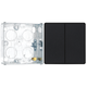 BG Evolve Matt Black 2 Way Double Edge to Edge Rocker Switch PCDMB42EB with 25mm Steel Back Box