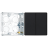 BG Evolve Matt Black 2 Way Double Edge to Edge Rocker Switch PCDMB42EB with 25mm Steel Back Box
