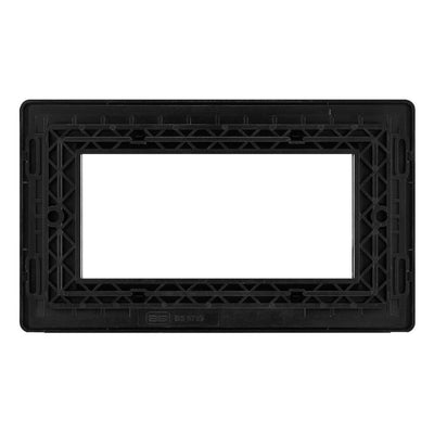 BG Evolve Satin Brass 4G Euro Plate with 2X USB-A Dual Chargers – Black Insert