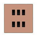 BG Evolve Polished Copper 5 Gang Custom Grid Light Switch with Back Box Included