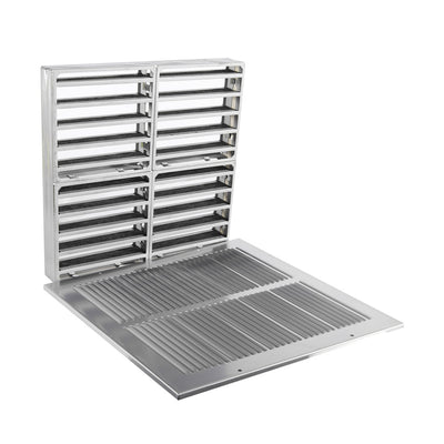 Extinguishers & Equipment: Fire Rated Intumescent Air Transfer Grilles with Faceplates Silver / 150 x 150mm (HxW) by Pyroplex (SAFELINCS-PPATGFPS1500)