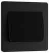 BG Evolve PCDMB12WB Matt Black 1 Gang 20A 16AX 2 Way Wide Switch-Black Insert by British General (BG-PCDMB12WB-Shopify-SA_1)