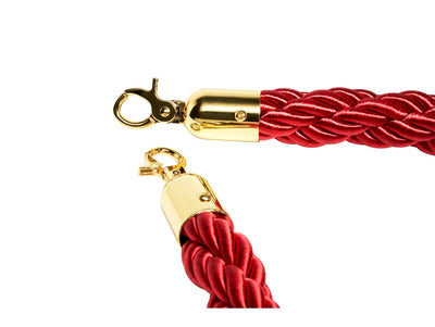 Corby Barrier Stanchion Rope in Red & Brass by Corby of Windsor (Corby-7158)
