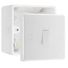 BG Nexus 20A 2 Pole Flex Outlet Switch White & 50mm Pattress Back Box by British General (BG-832+877)