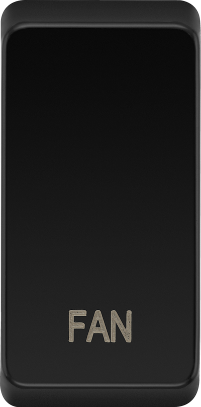 RRFNPCDB Front - This Evolve Black rocker can be used to replace an existing switch rocker in the British General Grid range for easy identification of the device it operate