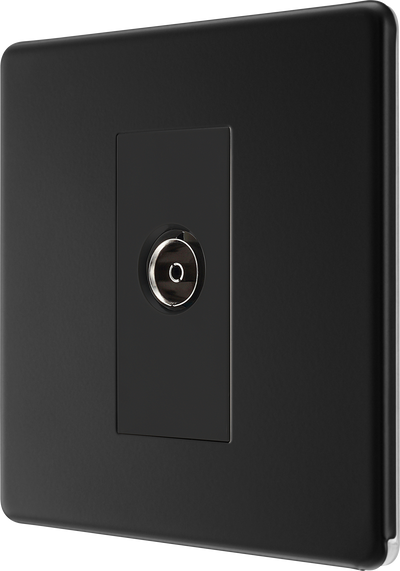 BG Nexus FFB62 Matt Black Single Isolated, Co-Axial Socket by British General (BG-FFB62-1)