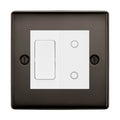 BG Black Nickel 2 Gang Custom Switch 1x 2 Way Switch 1x Master Touch Dimmer White Inserts