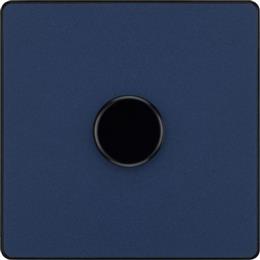 BG PCDDB81B Matt Blue Evolve 1 Gang 200W Intelligent Trailing Edge Dimmer Switch - Black Insert