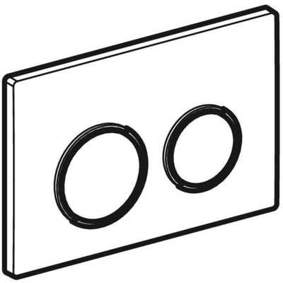 Geberit Omega20 Round WC Dual Flush Plate - Matt Chrome - 115.085.JQ.1 by Geberit (Geberit-115.085.JQ.1)