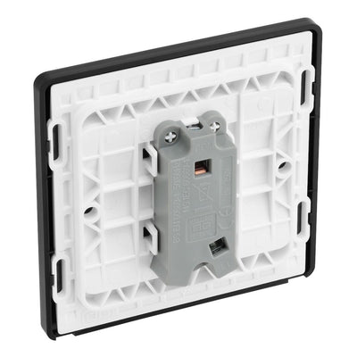 BG Evolve Polished Copper 10AX 1 Way Press Switch PCDCP14B with 35mm Steel Back Box