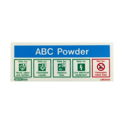 Extinguishers & Equipment: Fire Extinguisher Self-Adhesive Signs CO2 by Jalite signs (SAFELINCS-JSLB6357S)