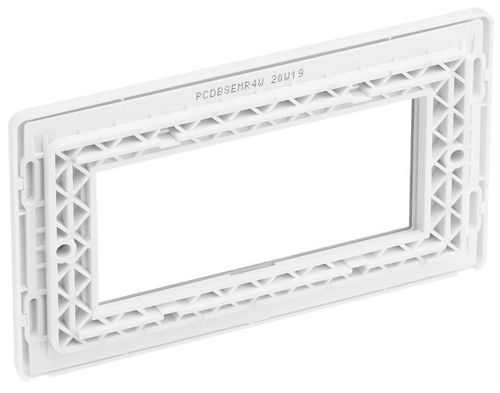 PCDBSEMR4W Back - The Euro Module range from British General combines plates and interchangeable modules so you can configure your own bespoke switches and sockets.