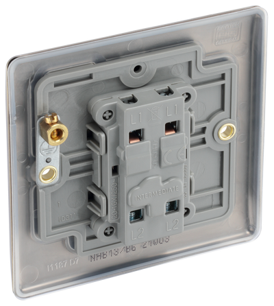 BG NAB13 Nexus Metal Antique Brass 1 Gang 10A 10AX Intermediate Plate Switch