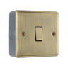Antique Brass 20A 16AX Intermediate Light Switch & Surface Pattress Back Box by British General (BG-NAB13+MC501)
