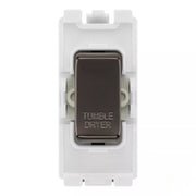 BG RRTDBN Black Nickel 20 Amp Double Pole Appliance Grid Switch Labelled Tumble Dryer
