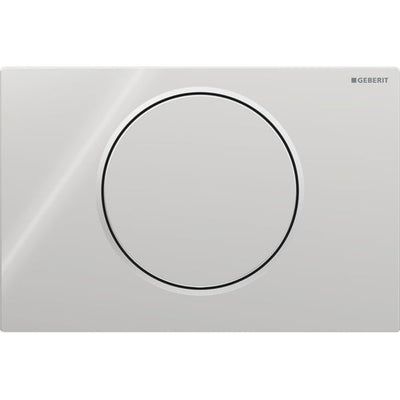 Geberit Sigma10 Round WC Single Flush Plate - Matt & Gloss Chrome - 115.758.KH.5