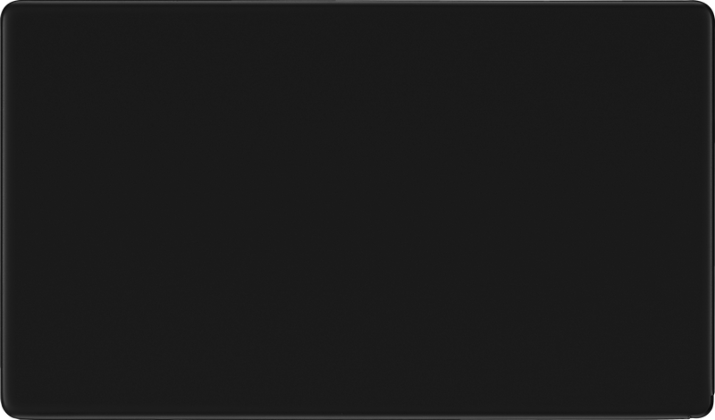 BG Nexus Flatplate Screwless Matt Black Double Blanking Plate FFB95