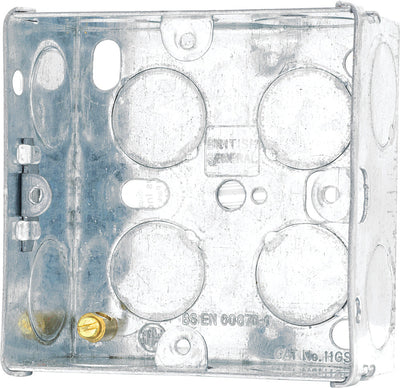 BG HGS03 1 Gang 35mm Steel Knockout Box by British General (BG-HGS03)