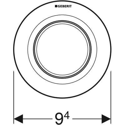 Geberit Type01 Round WC Single Flush Button For Concealed Cistern - White - 116.040.11.1 by Geberit (Geberit-116.040.11.1)