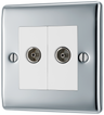 BG NPC63 Nexus Isolated Co-axial, 2 Gang Satellite Socket Polished Chrome by British General (BG-NPC63-Shopify-SA_1)