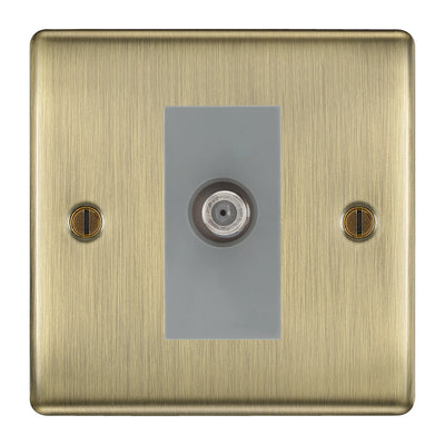 BG Nexus Metal Antique Brass Satellite Socket NAB64G by British General (BG-NAB64G)