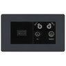 BG Evolve Matt Grey 4G Faceplate with HDMI + TV/FM/SAT Module - Black Insert by British General (BG-PCDMGEMR4B-HDMI-TVFM2B)