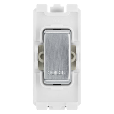 BG RRBLBS Brushed Steel 20 Amp Double Pole Appliance Grid Switch Labelled Boiler by British General (BG-RRBLBS+RBS30)