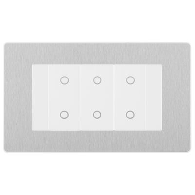 BG Evolve Brushed Steel Screwless Triple Master Touch Dimmer Switch PCDBSTDM3W by British General (BG-PCDBSTDM3W)