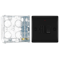 BG Nexus Matt Black 13A Neon Switched Fused Connection Unit NFB52 with 35mm Steel Back Box