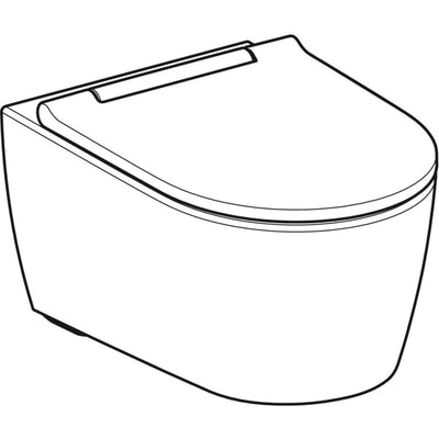 Geberit One Wall Hung Toilet, Shrouded, Turboflush, With Seat, White - 500.201.01.1 by Geberit (Geberit-500.201.01.1)