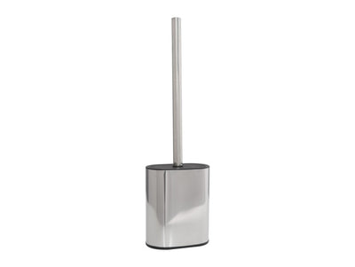 Corby Sana Toilet Brush & Holder in Polished Steel & Black by Corby of Windsor (Corby-25728)