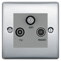 BG Nexus Metal Polished Chrome TV/FM/SAT Socket NPC67G