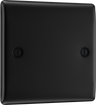 BG NFB94 Nexus Metal Matt Black 1 Gang Blank Plate by British General (BG-NFB94-SA_1)